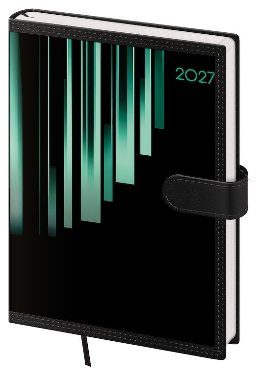 Denní diář A5 Tone s magnetem zelený
