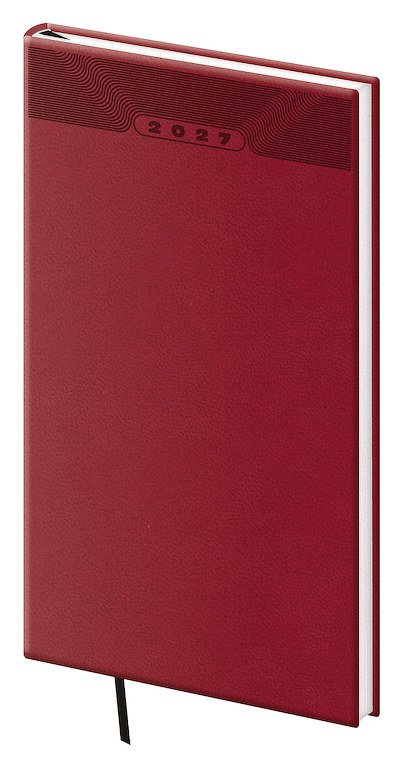 FLIP (s vyměnitelnou náplní) - Kapesní diář A6 Print Classic angl. červený