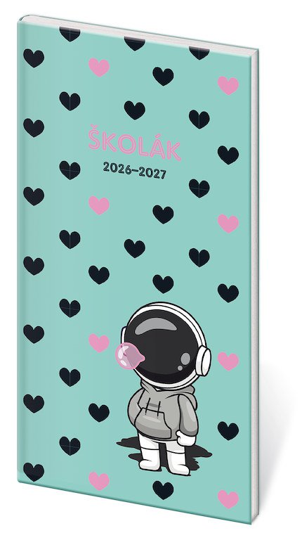 FLIP (s vyměnitelnou náplní) - Diář Školák Cosmo 2026/27 - české kalendárium