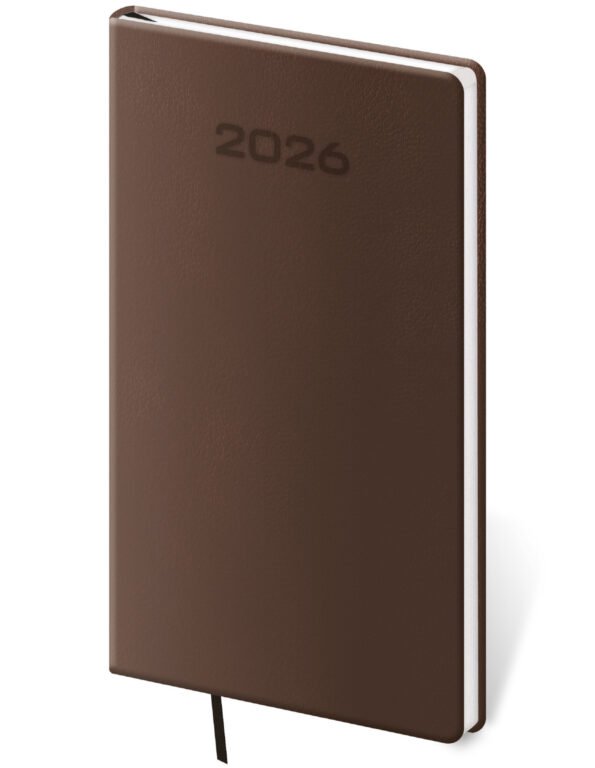 Diáře 2026, plánovací diáře - Kapesní diář Soft hnědý
