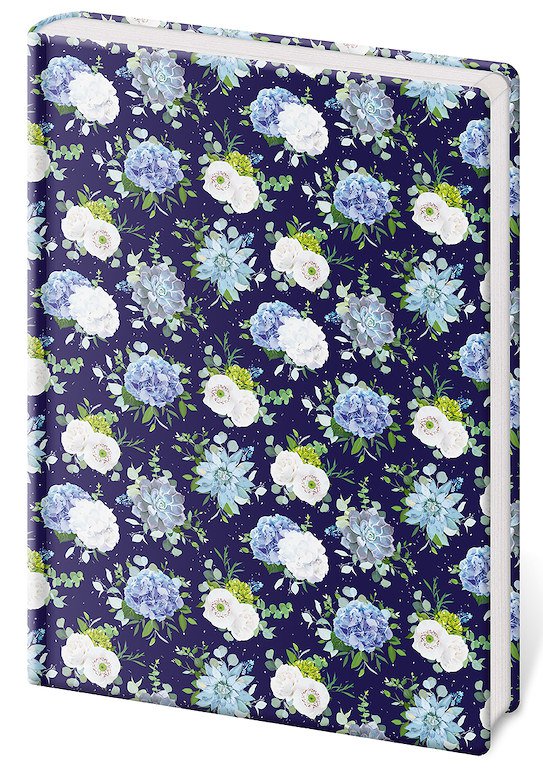 Zápisníky Black +, Double + - Linkovaný zápisník Vario XL - Floral
