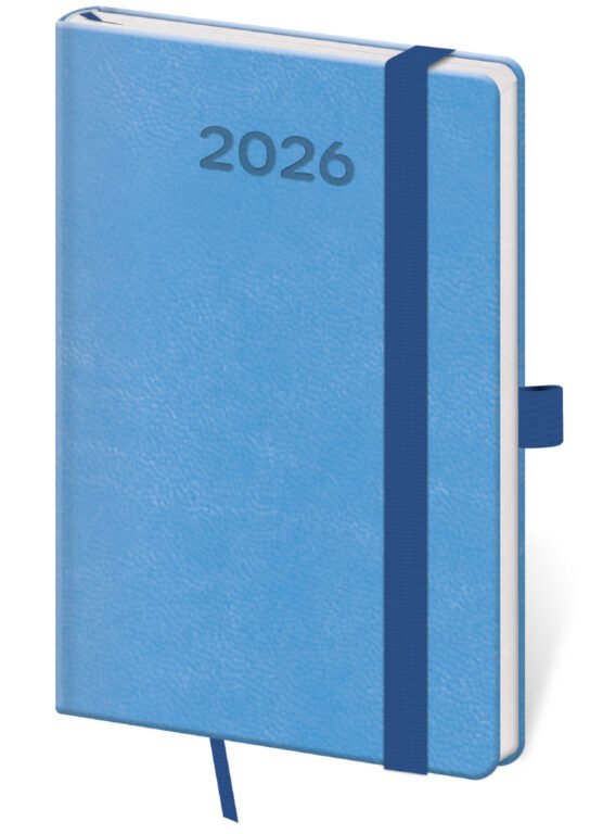 SOFT (ekologické desky) - Kapesní diář Print Pop světle modrý