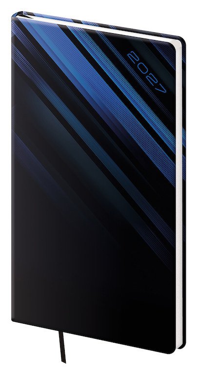 FLIP (s vyměnitelnou náplní) - Kapesní diář A6 Vario Blue steel