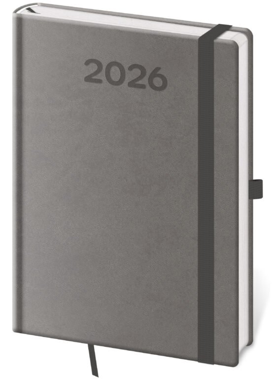 SOFT (ekologické desky) - Denní diář A5 Print Pop šedý