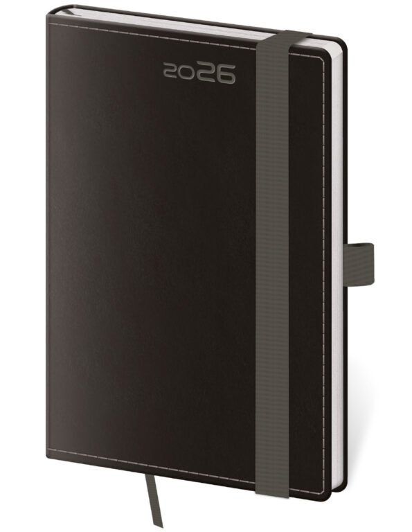 Kapesní diář Double Black s poutkem