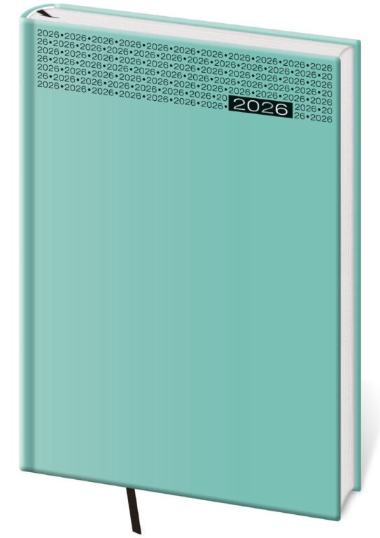 SOFT (ekologické desky) - Týdenní diář A5 Gommato tyrkysový