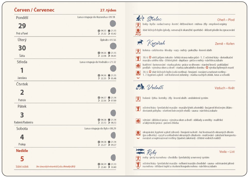 LUNÁRNÍ DIÁŘ - Týdenní diář B6 Lunární Dream s gumičkou