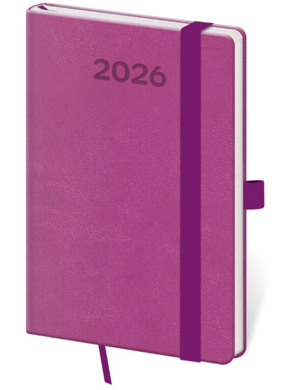 SOFT (ekologické desky) - Kapesní diář Print Pop fialový