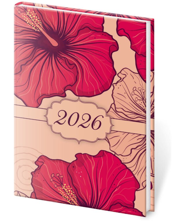 Kapesní diář A7 Vario Lyra Hibiscus