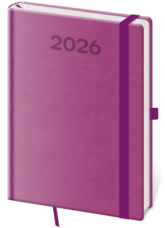 SOFT (ekologické desky) - Denní diář A5 Print Pop fialový