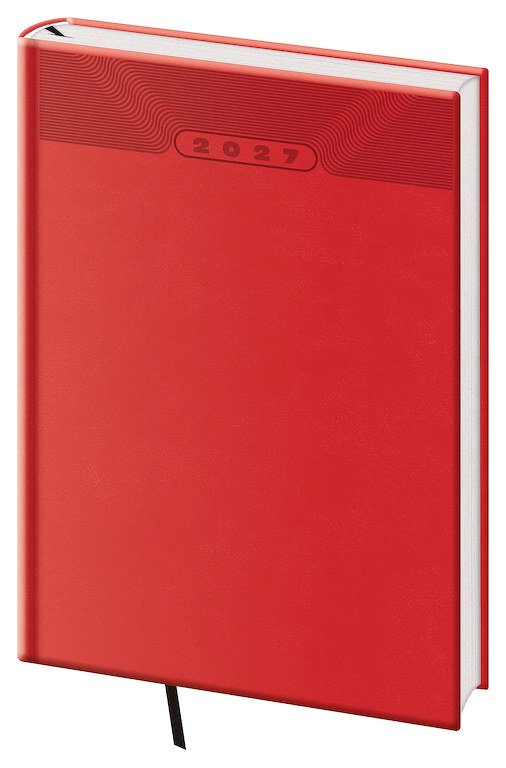 Diáře 2027, plánovací diáře - Denní diář A5 Print Classic červený