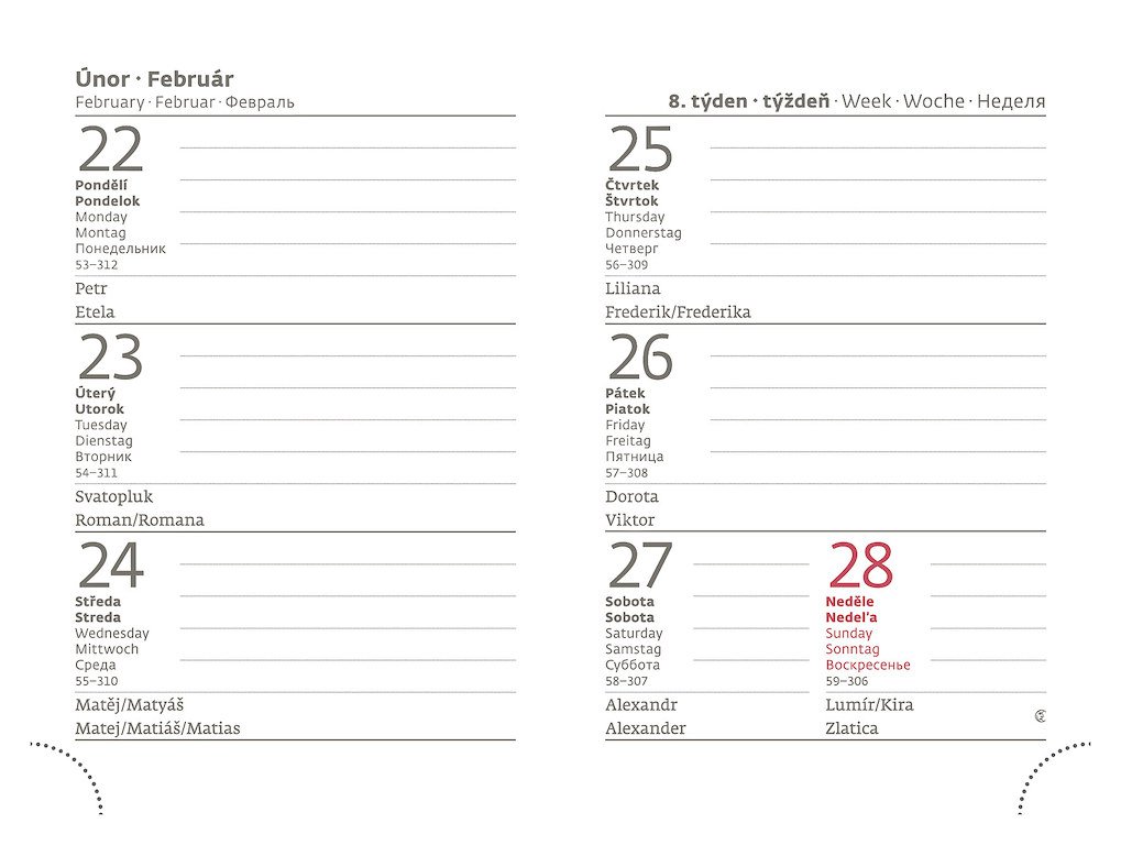 Diáře 2027, plánovací diáře - Kapesní diář A7 Vario Lyra Aura
