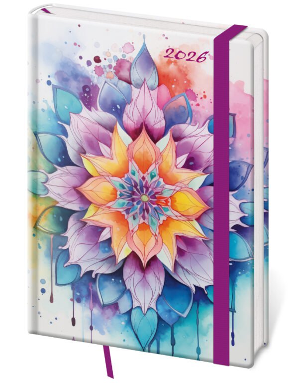 SOFT (ekologické desky) - Týdenní diář A5 Vario Mystic s gumičkou