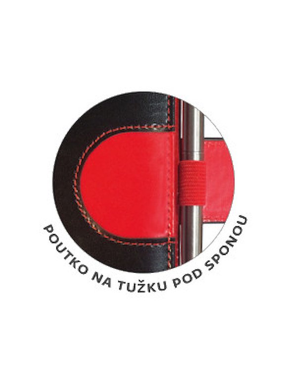 Diáře 2027, plánovací diáře - Týdenní diář A5 Flip červeno/černý