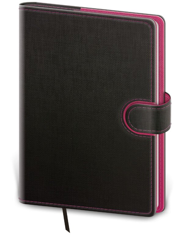 SOFT (ekologické desky) - Denní diář A5 Flip antracit/magenta