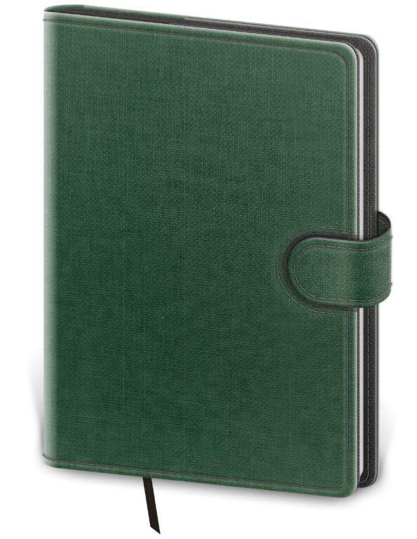 SOFT (ekologické desky) - Kapesní diář Flip zeleno/šedý