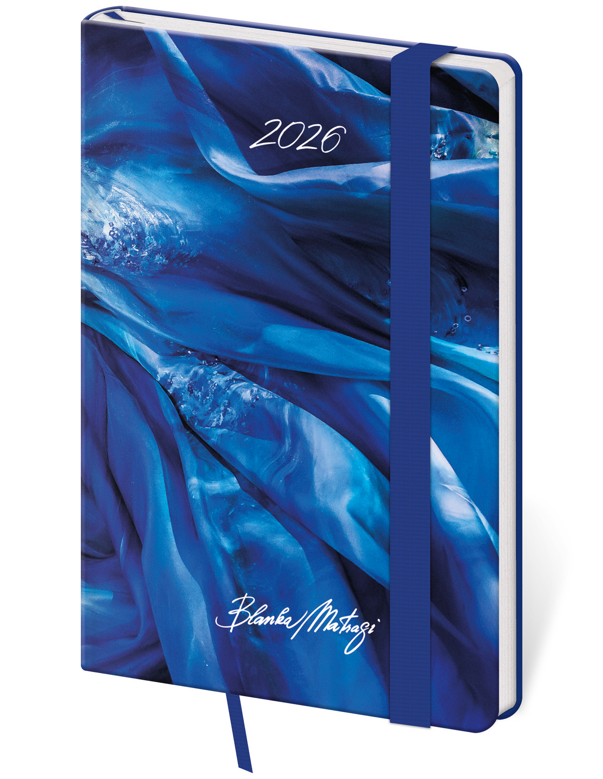 Autorské diáře Blanky Matragi - Kapesní diář Vario Matragi Blue s gumičkou