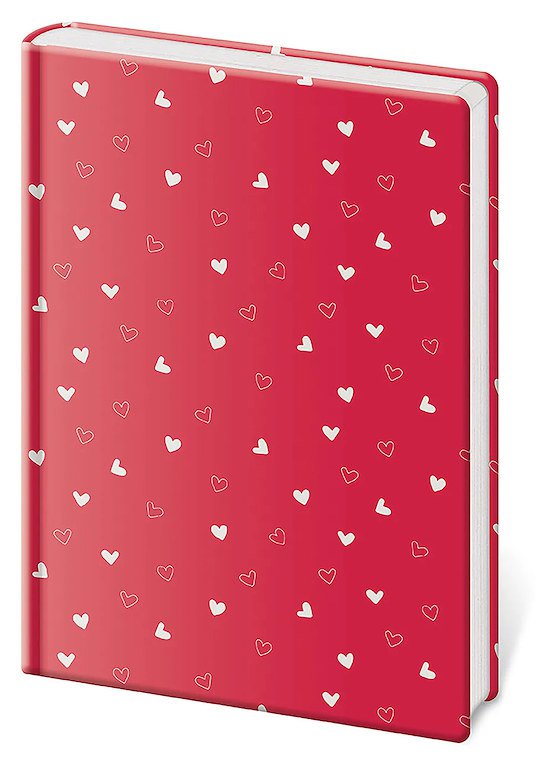 Zápisníky Black +, Double + - Linkovaný zápisník Vario L - Hearts