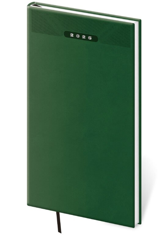 SOFT (ekologické desky) - Kapesní diář Print Classic zelený