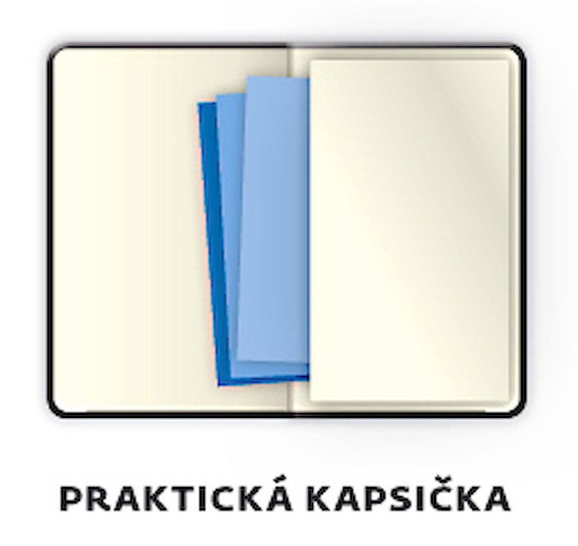 PRINT POP (matná koženka) - Týdenní diář A5 Print Pop šedý