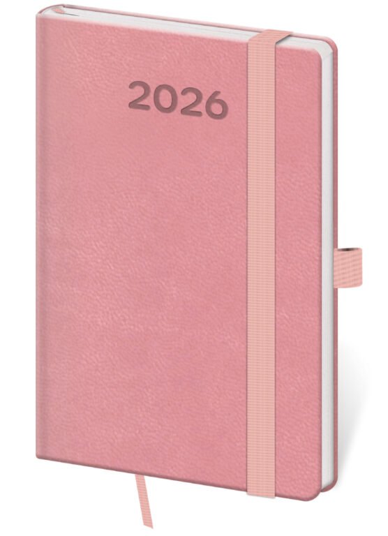 SOFT (ekologické desky) - Kapesní diář Print Pop růžový