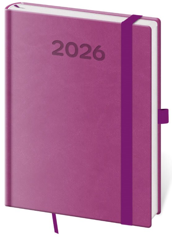 SOFT (ekologické desky) - Denní diář B6 Print Pop fialový