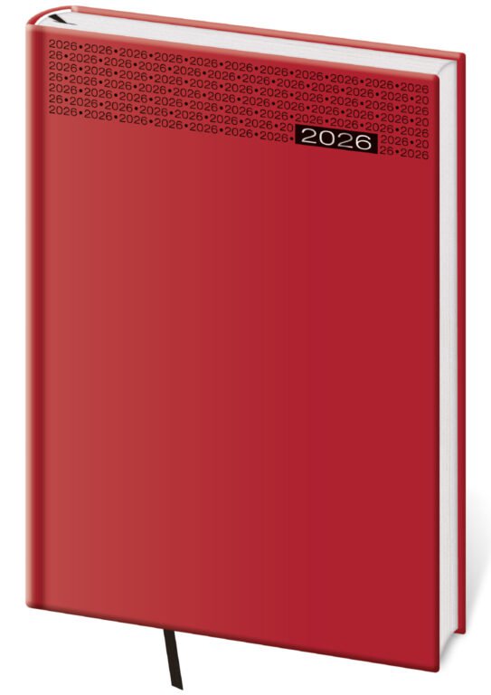 SOFT (ekologické desky) - Týdenní diář B5 Gommato červený