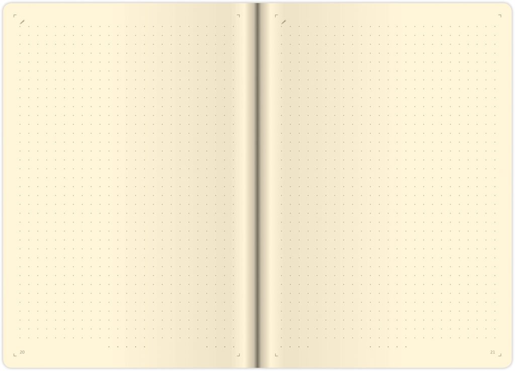 Zápisníky, poznámkové bloky, deníky a notesy - Tečkovaný zápisník Flip L Double Violet (čtverečkovaný)