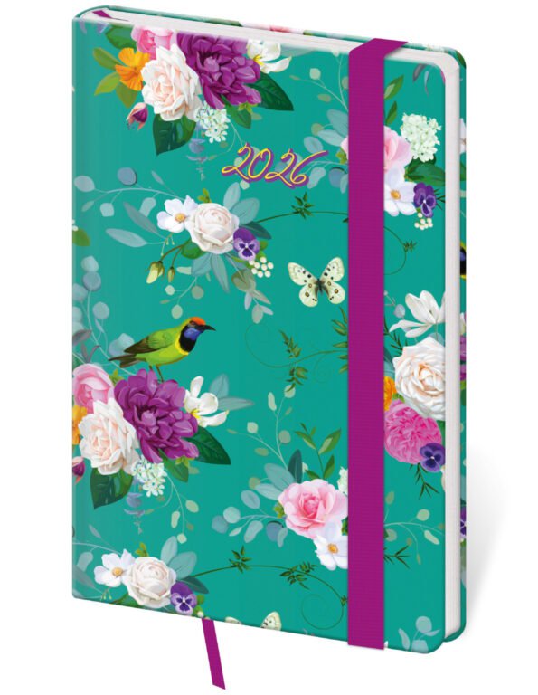 SOFT (ekologické desky) - Kapesní diář Vario Romance s gumičkou