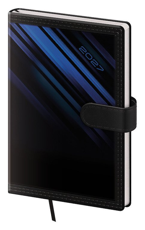 FLIP (s vyměnitelnou náplní) - Kapesní diář A6 Tone s magnetem modrý