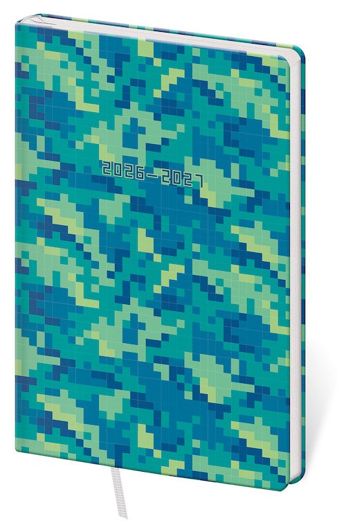 FLIP (s vyměnitelnou náplní) - Školní diář STUDENT Pixel Quest 2026/27 - české kalendárium