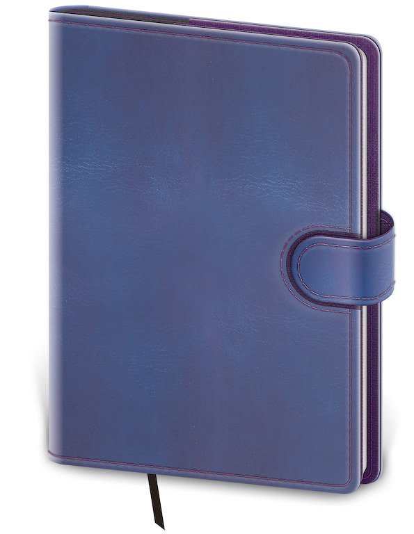 Zápisníky s gumičkou - Linkovaný zápisník Flip L Double Violet