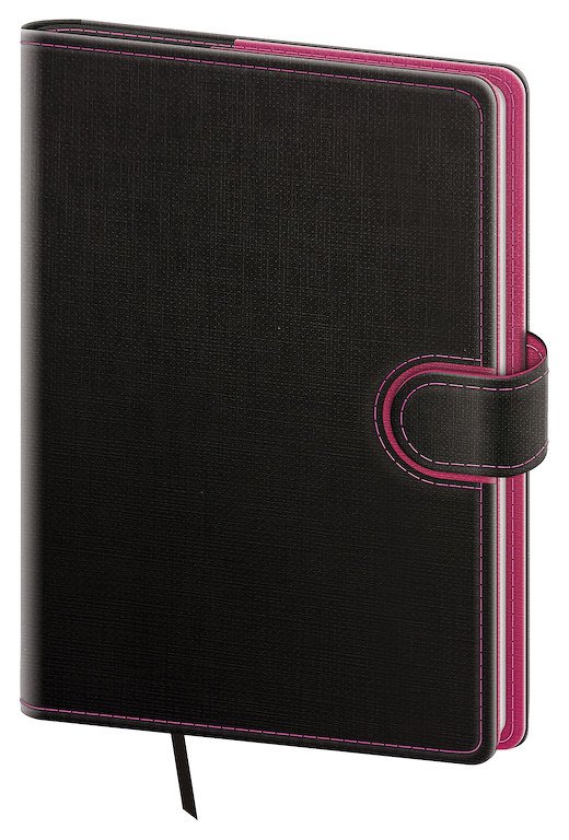 Týdenní diář A5 Flip antracit/magenta
