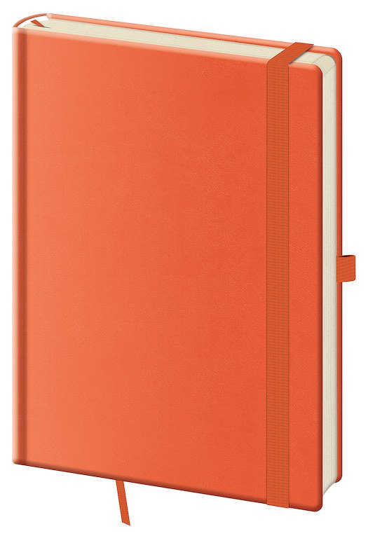 Zápisníky, poznámkové bloky, deníky a notesy - Tečkovaný zápisník Print Pop L Orange (čtverečkovaný)
