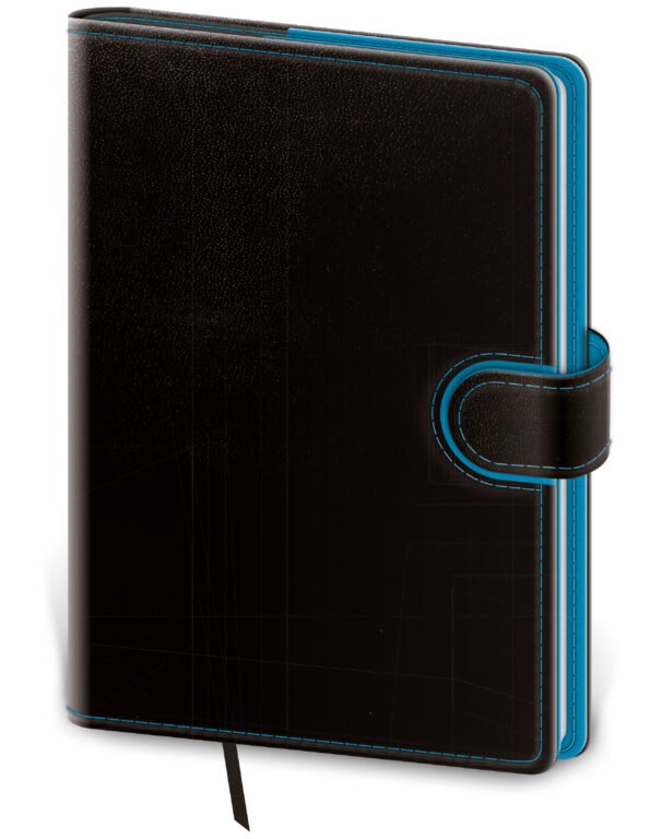 SOFT (ekologické desky) - Denní diář B6 Flip černo/modrý