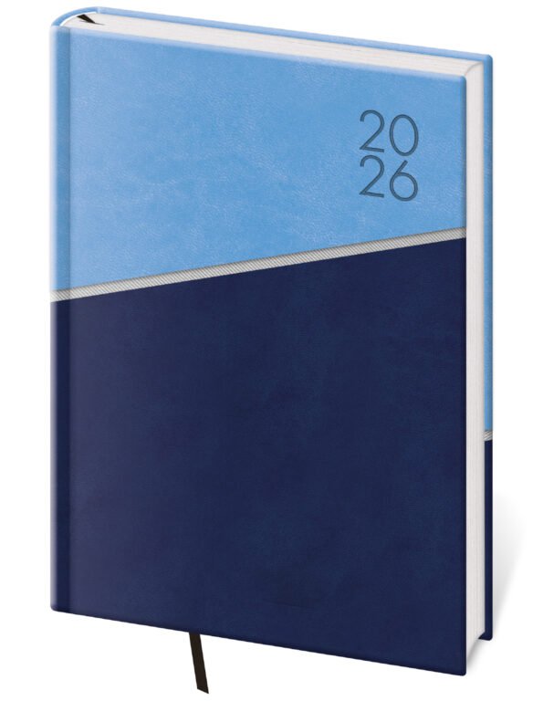 Diáře 2026, plánovací diáře - Denní diář A5 Line modrý