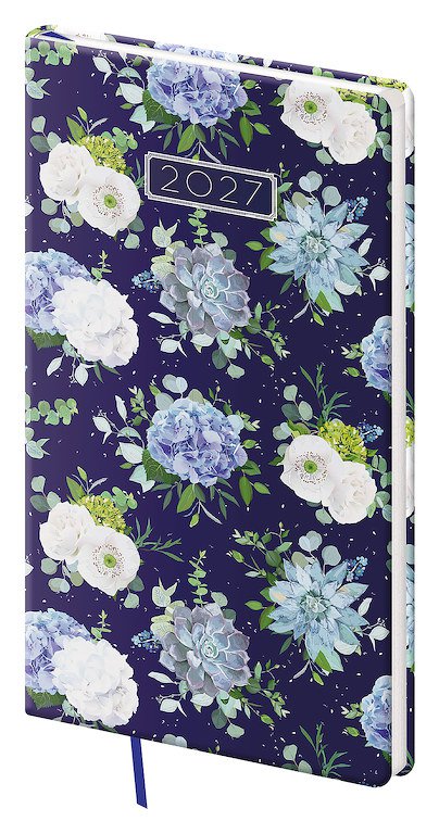 FLIP (s vyměnitelnou náplní) - Kapesní diář A6 Vario Lyra Floral