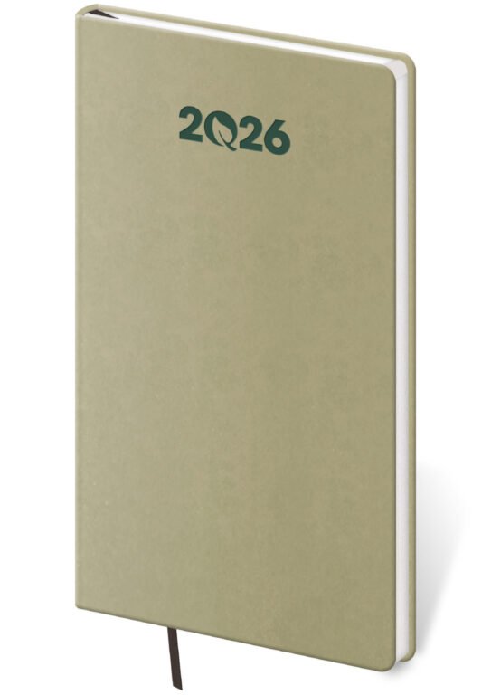 SOFT (ekologické desky) - Kapesní diář ECO Kiwi