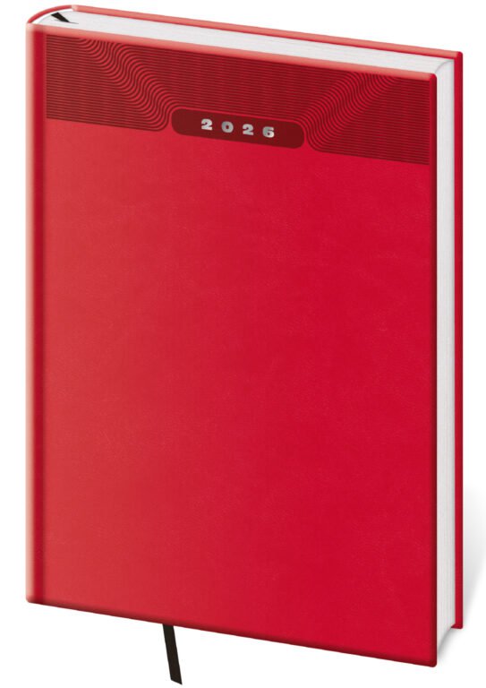 SOFT (ekologické desky) - Denní diář A5 Print Classic červený