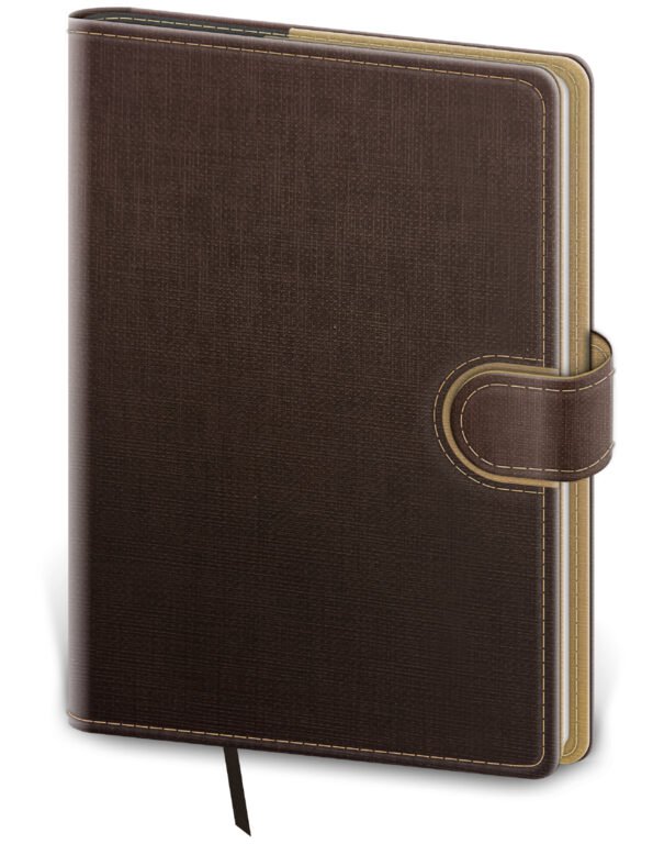 SOFT (ekologické desky) - Týdenní diář A5 Flip hnědo/capuccinový