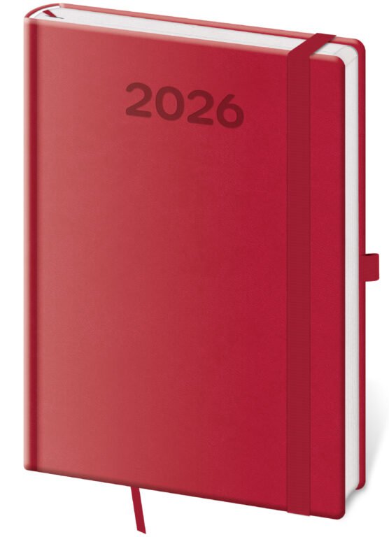 SOFT (ekologické desky) - Týdenní diář A5 Print Pop malinový