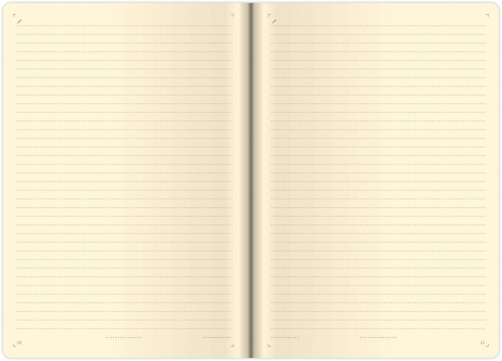 Zápisníky s poutkem na tužku - Linkovaný zápisník Flip L hnědo/hnědý