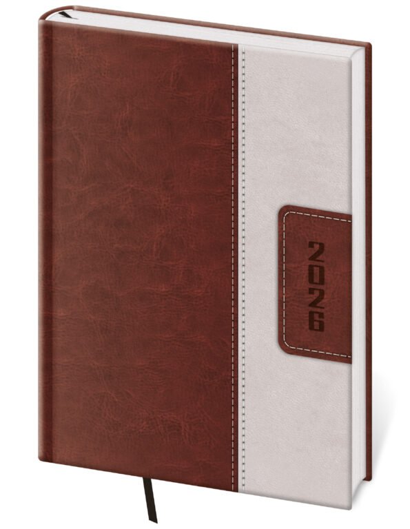 SOFT (ekologické desky) - Týdenní diář A5 Classic hnědo/béžový