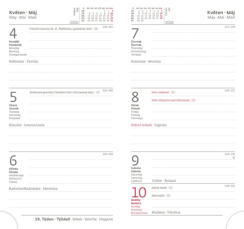 Kapesní koženkové diáře - Kapesní diář Line modrý