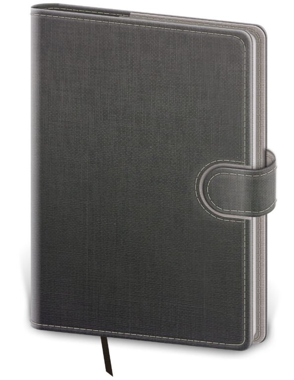 SOFT (ekologické desky) - Denní diář A5 Flip šedo/šedý