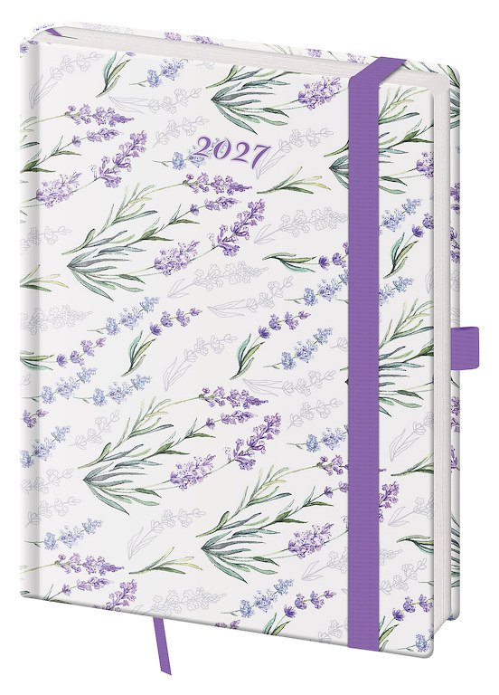 Týdenní diář B6 Vario Lavender s gumičkou