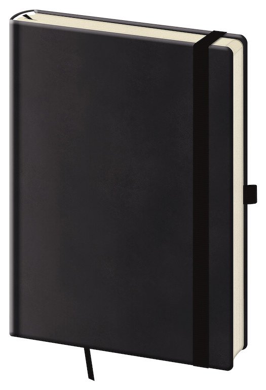 Linkovaný zápisník Print Plus L Black