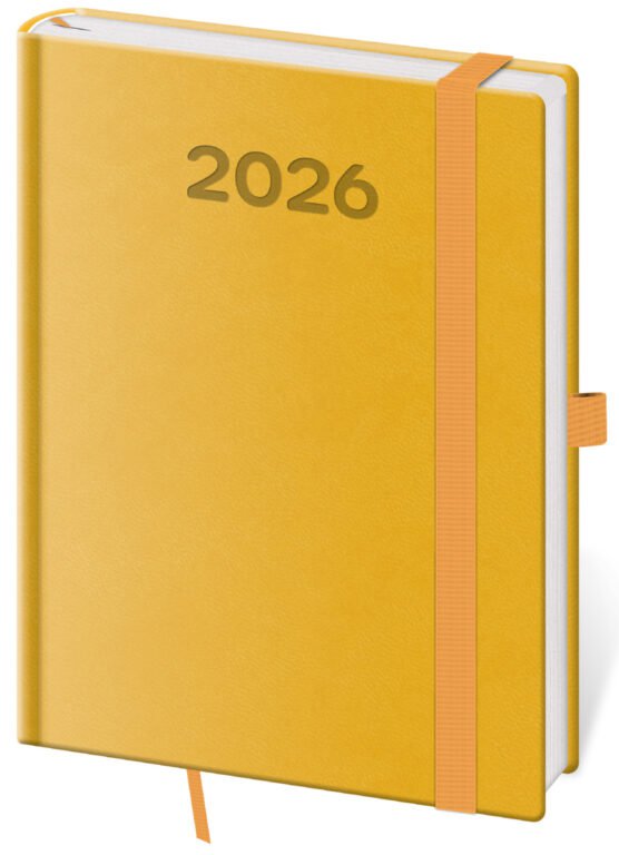 SOFT (ekologické desky) - Denní diář B6 Print Pop žlutý