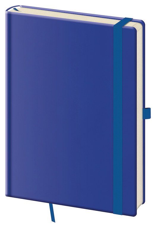 Zápisníky, poznámkové bloky, deníky a notesy - Linkovaný zápisník Print Plus L Royal blue