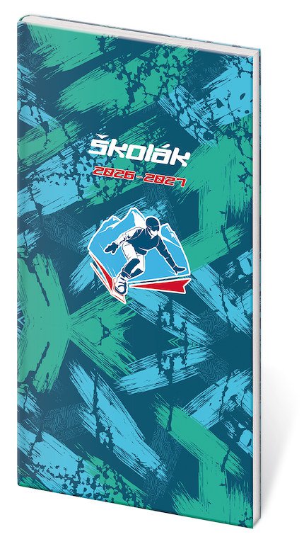 FLIP (s vyměnitelnou náplní) - Diář Školák Iceboy 2026/27 - české kalendárium